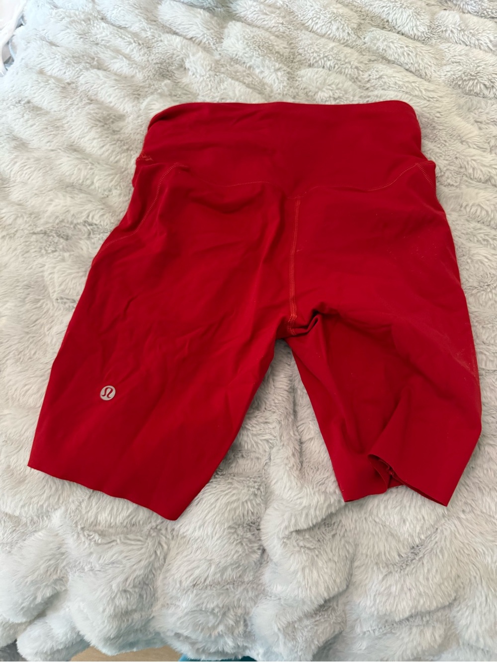 lululemon athletica Red High-Waist Performance Bike Shorts sz 6